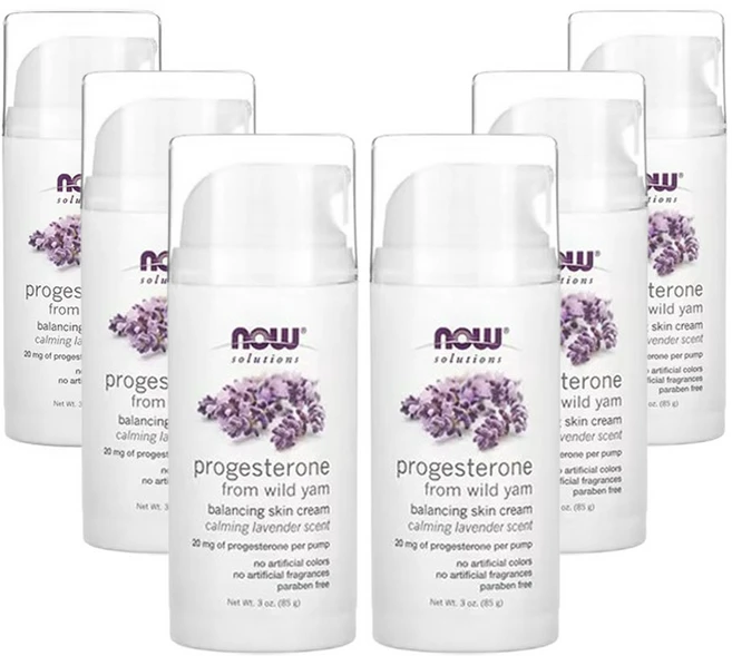 나우푸드 Solutions 야생 얌에서 추출한 프로게스테론 밸런싱 스킨 크림 카밍 라벤더 3oz, 6개, 85g - 쿠팡