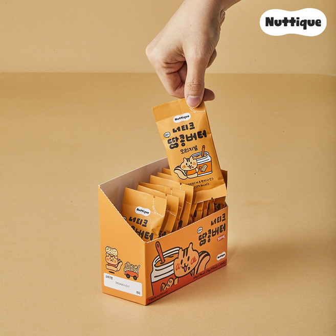 너티크 짜먹는 땅콩버터 무가당 무첨가 100% 오리지널 (30g X 10개 개별포장), 1박스, 300g
