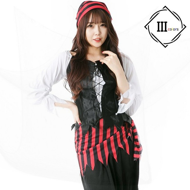 여성 해적 할로윈 파티 의상 성인 여자 축제 복장 캐리비안