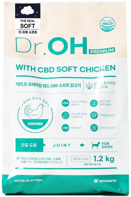 닥터오 프리미엄 위드 햄프씨드 더 리얼 소프트 사료, 1개, 1.2kg, 닭