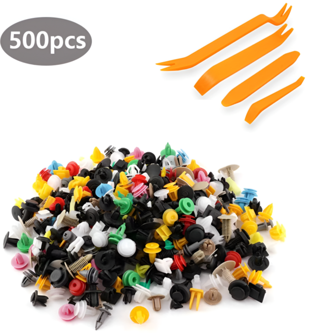 아이앤에이치 자동차 플라스틱 패스너 클립 도어트림, 혼합색상, 500개