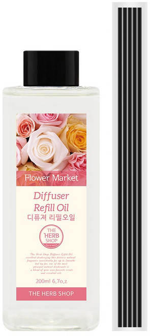 더허브샵 디퓨저 리필오일, 양재동꽃시장, 200ml, 1개