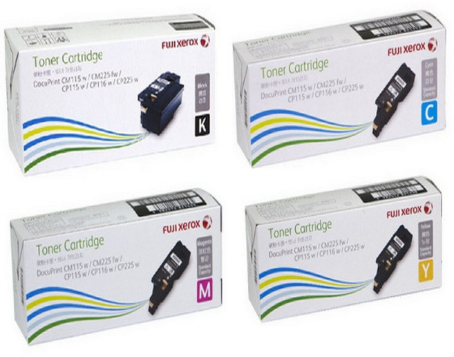 후지제록스 CM225FW 정품토너 CM115W CP115W CP116W CP225W, 빨강(1400매), 1개