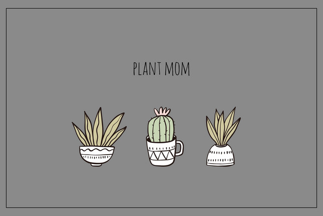 코나 주방아트보드 주방 부엌 심플 셀프 인테리어 꾸미기 큐티캑터스(그레이), 1개