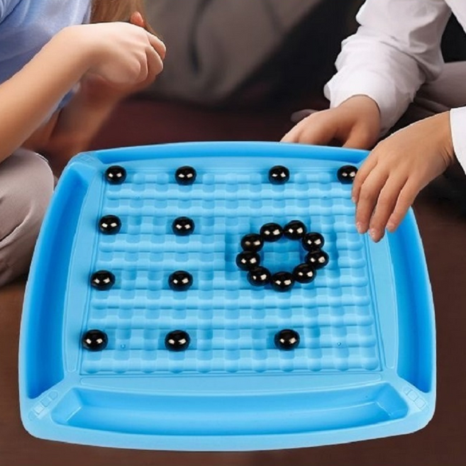 자석 체스 마그네틱 배틀 체스 집중력 보드게임 구슬 놀이 가족 파티 휴대용 킬링타임, 세트+자석구슬40개, 1개