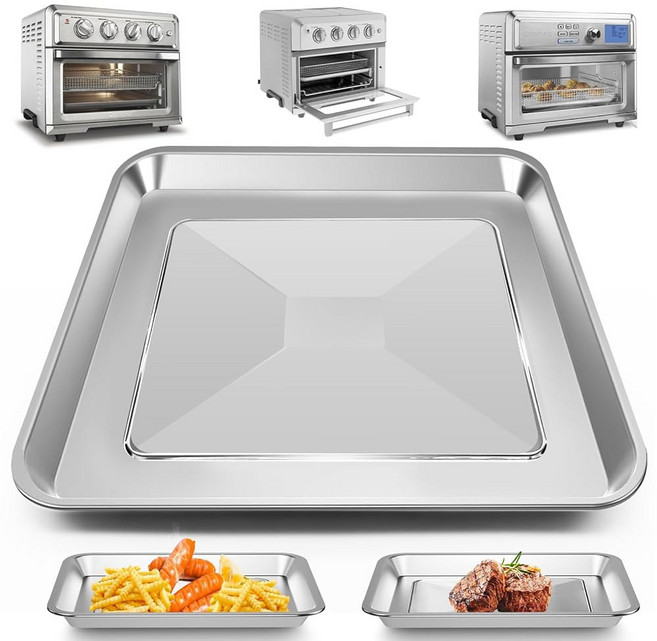 쿠시나트 TOA 60 65 70 토스터 에어프라이어 컨벡션 오븐용 트레이 교체 12 11인치 논스틱 메시 스테인리스 스틸 바구니 와이어 액세서리 부품 식기세척기 안전, 1개