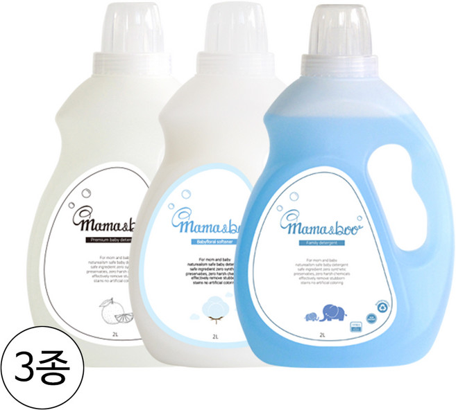 마마앤부 프리미엄 아기세제 + 온가족 세제 + 베이비플로랄유연제 3종, 1개