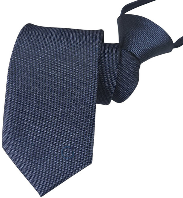 더로크 로고 솔리드 7cm 자동 지퍼 넥타이 NT228