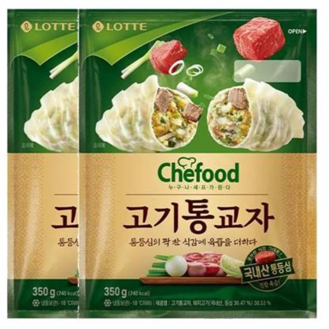롯데웰푸드 고기통교자 2개 350g, 5개