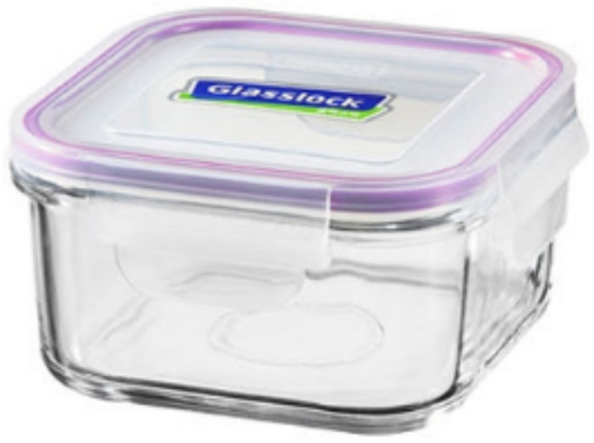 T감사제 퍼플에디션 정사각 490ml 2개 글라스락, 2세트, 490ml(2p)