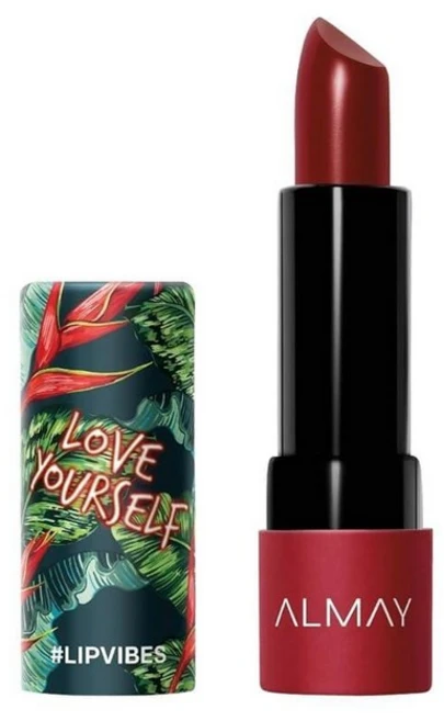 Almay Lip Vibes 립스틱 비타민 E 오일 및 시어 버터 함유 매트 피니시 저자극성 Eat Cake 4g(0.14온스), 014 Love Yourself - 쿠팡