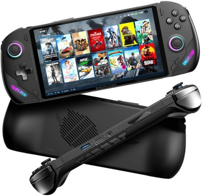 ONEXFLY F1 프로 게이밍 핸드헬드 PC | AMD Ryzen AI 9 370 64GB LPDDR5x RAM 4TB PCIe 4.0 SSD 7인치 144Hz OLED 디스, 64GB LPDDR5X / 4TB NVMe PCIE 4, 1개