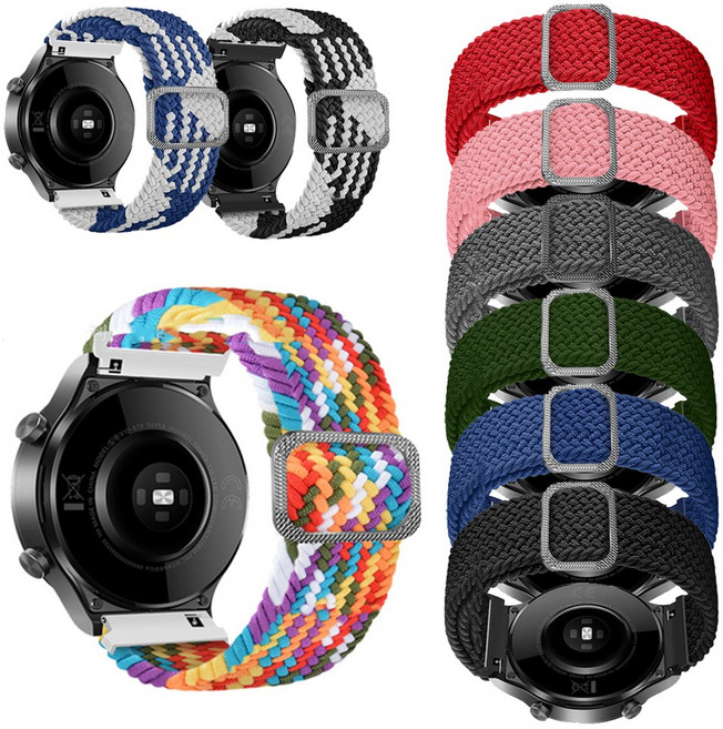 삼성 갤럭시워치 호환 42MM 46MM 호환 신형 브레이드 솔로루프 매쉬 스트랩 밴드 시계줄 SM-R800 SM-R810, 그레이, 신형브레이드스트랩(22MM), 1개