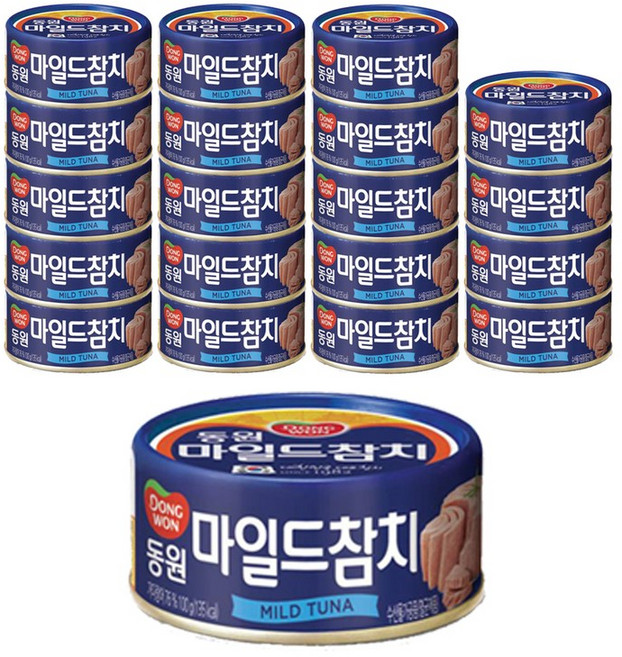 동원 마일드 참치, 100g, 20개