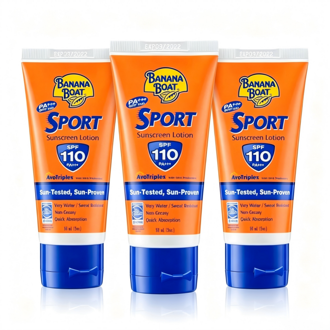 바나나보트선크림 spf110 아웃도어 스포츠선크림 자외선차단/땀차단/방수, 3개, 90ml