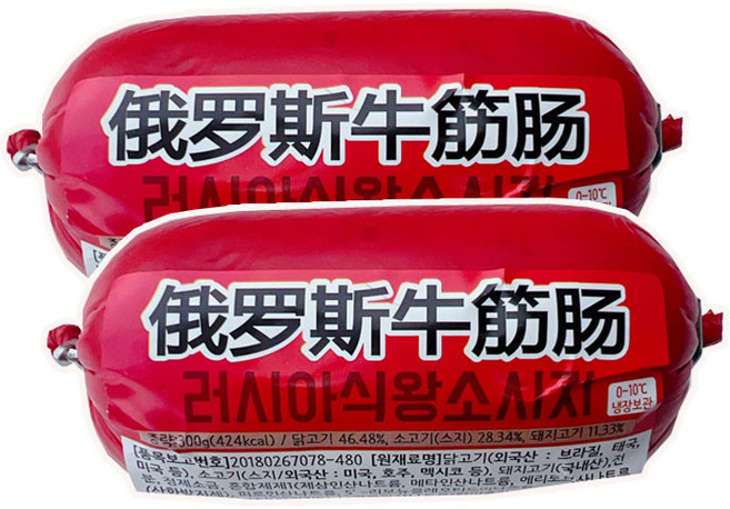 천천중국식품 러시아식 소힘줄 뚱보햄, 2개, 300g
