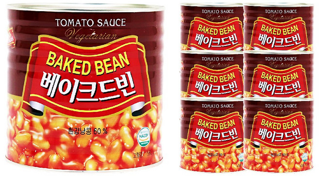 베이키드빈스 00g(박스) 삼아, 2.6kg, 6개