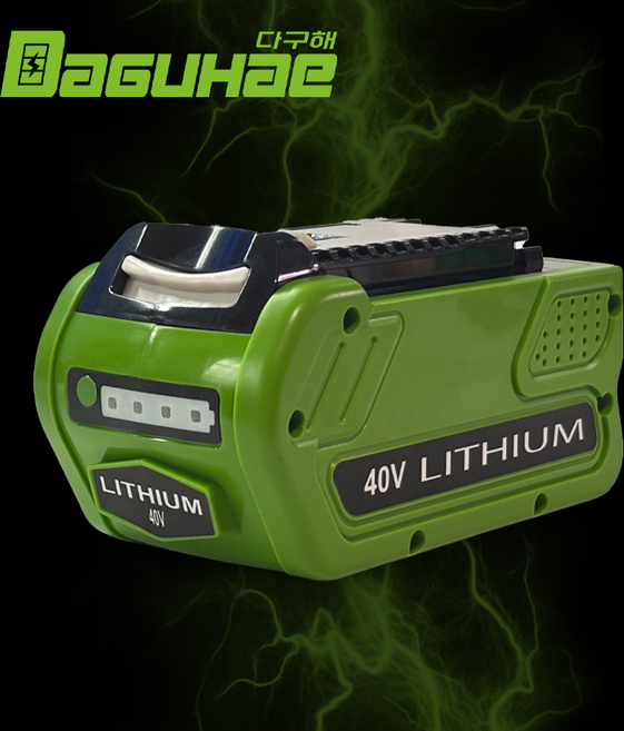 DAGUHAE 호환 greenworks 그린웍스 40V 6.0AH 대용량 배터리, 1개