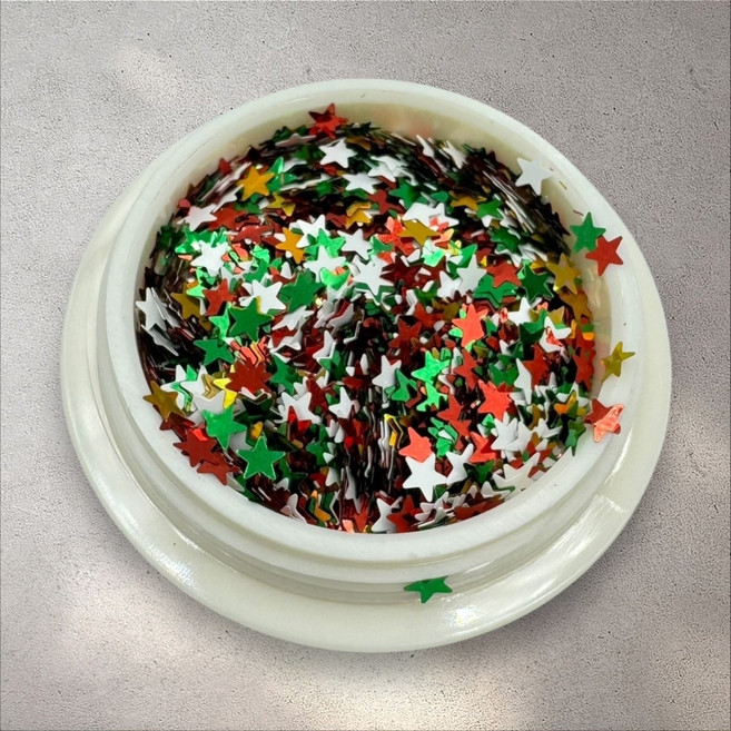 크리스마스 별글리터 B타입 크리스마스글리터재료, F-74 / 크리스마스 별글리터 B타입, 1개