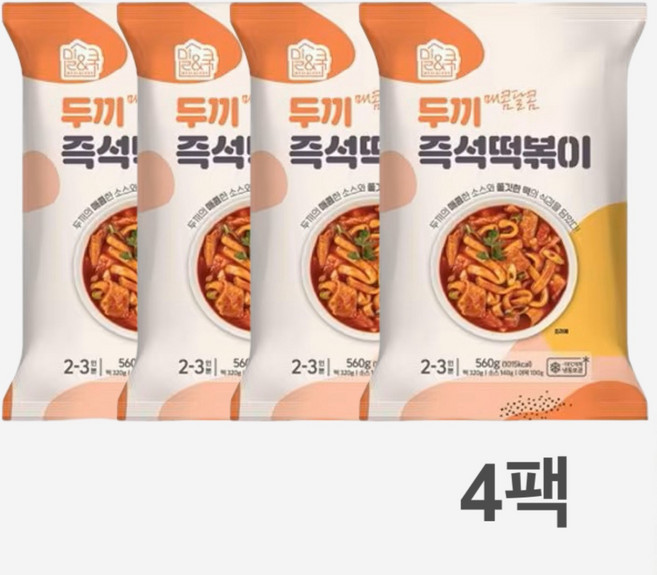 [당일 출고] 두끼 즉석 떡볶이(560g) x 4팩, 560g, 4개