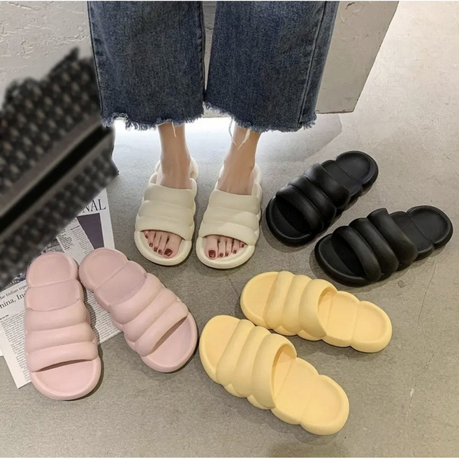 어나더디 뚱카롱 슬리퍼 2종 세트, 화이트+핑크(2켤레), 1개