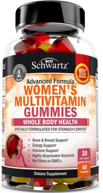 Women's Multivitamin Gummies with Vitamin A C B6 B12 D & E Vitamins for Support - Gummy Multivitam, 30-Day, 1개 - 쿠팡