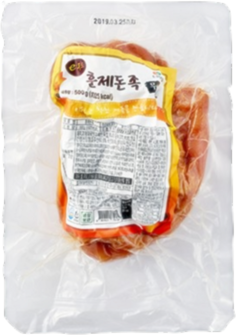 바이오푸드몰_이푸드 무뼈훈제족발, 3개, 500g