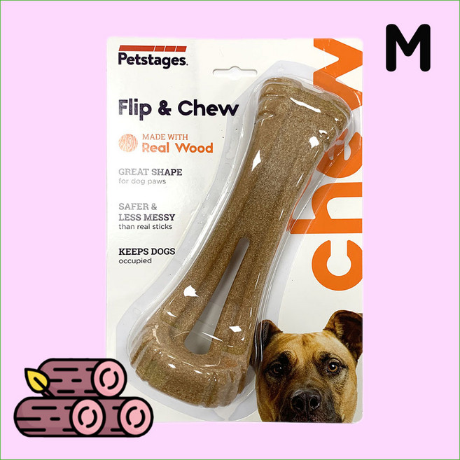 펫스테이지 강아지 우드스틱 이갈이 장난감, 플립앤츄(중.대형견용)M(~25kg), 1개