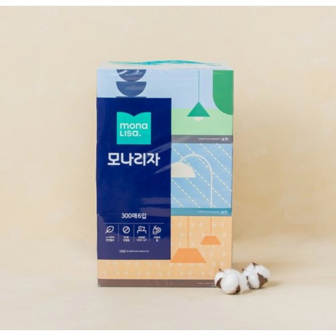 모나리자 미용티슈 300매*6입, 300매, 6입