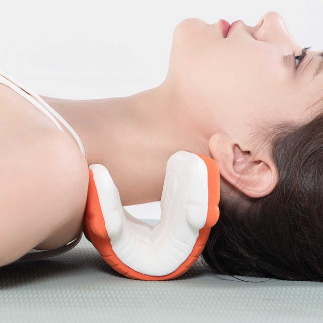 넥가드 NP100 국내생산 목디스크 거북목 일자목 목견인 치료기, 오렌지, 1개