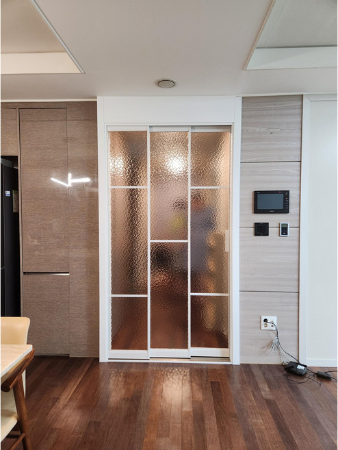 프로문 현관중문 중문 3연동 화이트 초슬림(결재하기전:상담전화), 1개