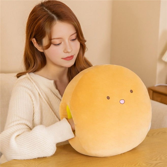 앤티키 책상모찌 낮잠 쿠션 안고자는 베개, 캬라멜