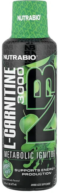 NutraBio LeanShots l-카르니틴 3000 그린 애플 473ml(16fl oz) NRB-21960, 1개, 473ml - 쿠팡