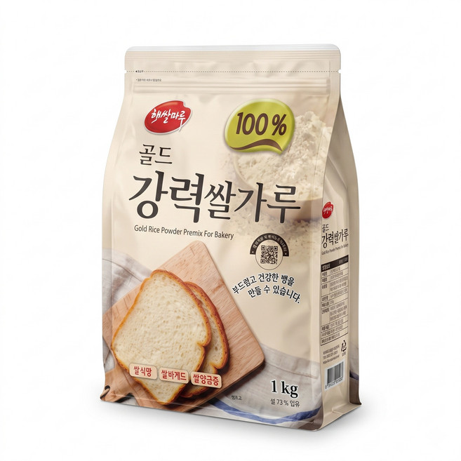 햇쌀마루 골드 강력 쌀가루 1kg 12개