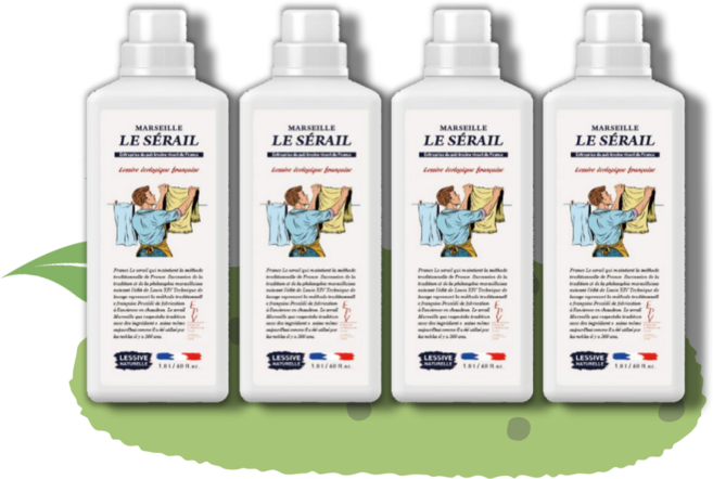 르세라이 마르세유 자연유래 세탁 세제, 1.8L, 4개