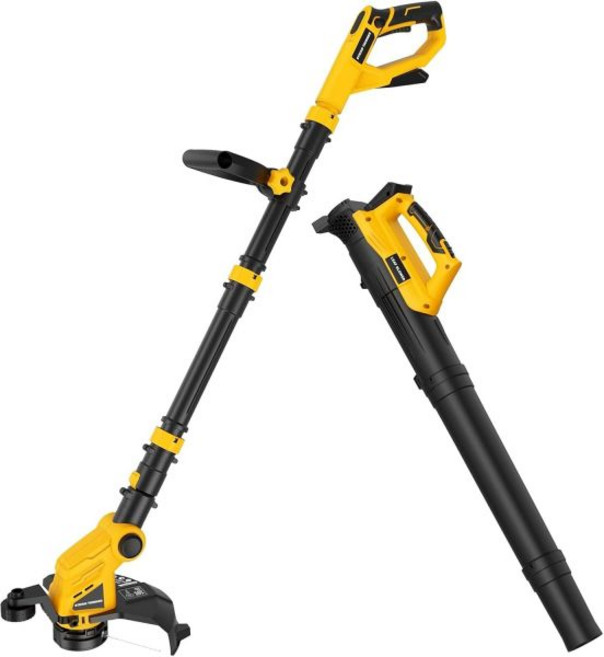 무선 잡초 제거기 및 잎날개 송풍기 세트 Dewalt 20V 맥스 배터리 호환(배터리 별도) 12인치 트리머/줄 트리머 자동 공급 기능 가벼운, 잎 송풍기+줄 트리머