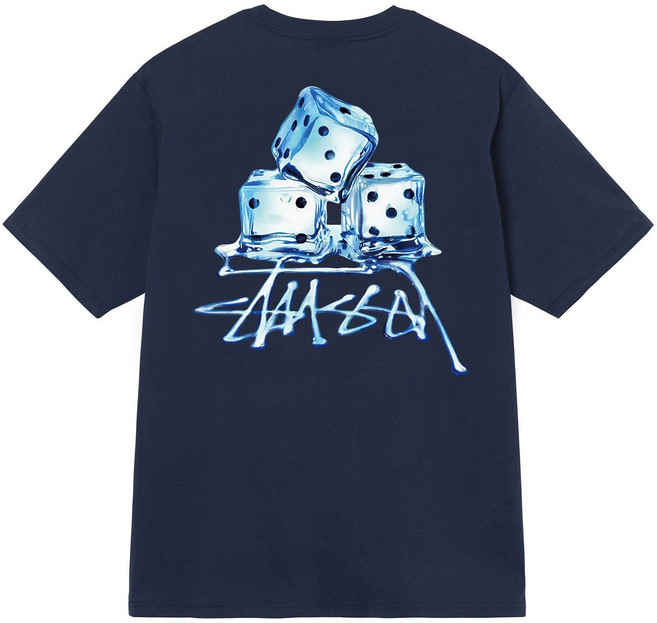 스투시 멜티드 티셔츠 화이트 1904900, 네이비(Navy)