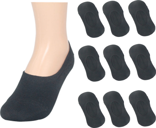 여성용 페이크삭스 덧신 10켤레 세트