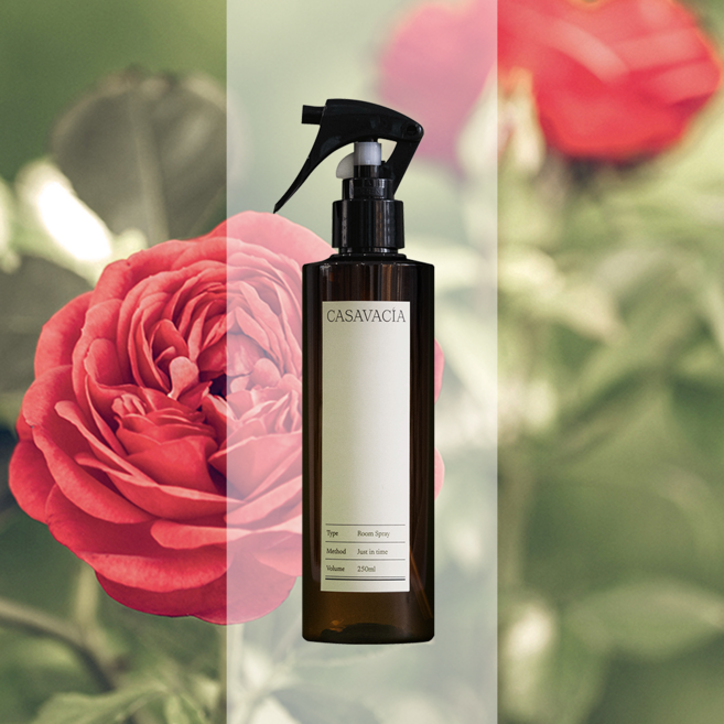 카사바시아 백화점 룸스프레이 섬유향수 멀티퍼퓸 필로우미스트, 1개, 250ml, 레드로즈