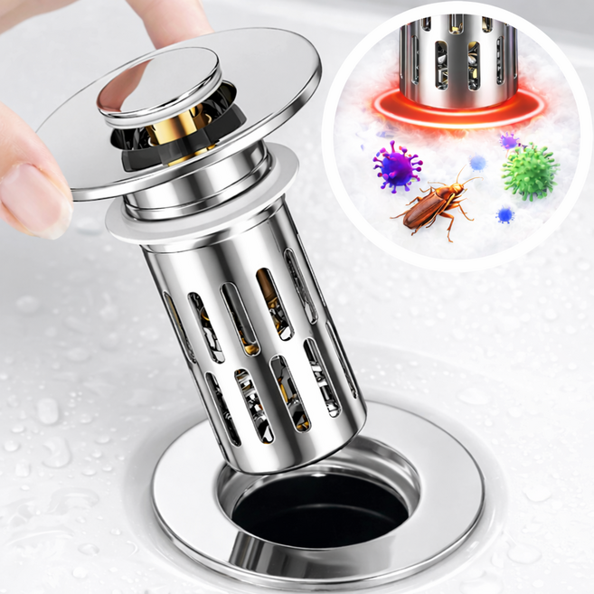 젠토 냄새컷 세면대 트랩 악취 벌레 완전차단 팝업 물마개, 1개