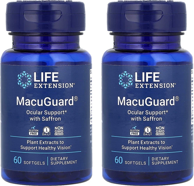 라이프 익스텐션 마쿠가드 오큘라 사프론 Life Extension MacuGuard Ocular Support Saffron 60정 2개 - 쿠팡