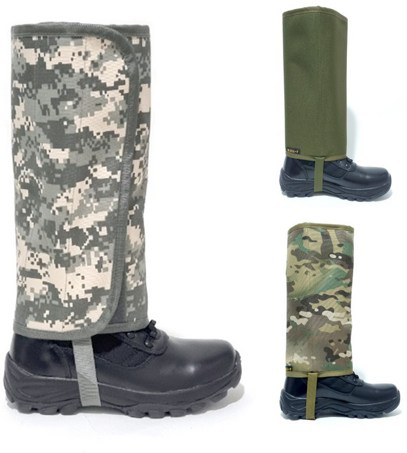 등산용 심마니 방수 스패츠 3종 뱀 벌초 각반 산악 발토시, 카키