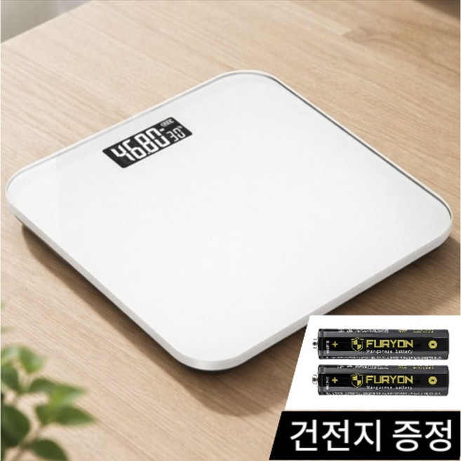 디지털 스마트 체중계 초경량, 1개, 화이트