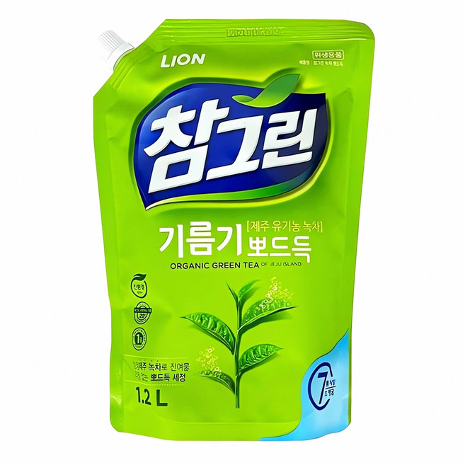 참그린 녹차 뽀드득 리필 1.2L 음료 용기 히비스커스 우롱차 밀폐 천연 발효 복분자 차