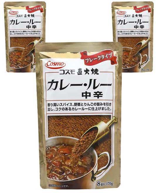 코스모 직화구이 카레 루 중간매운맛 170g 3봉지, 3개