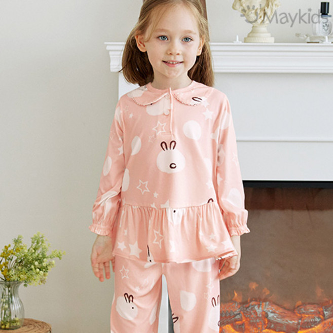 솜사탕레빗 피치기모파자마 상하세트