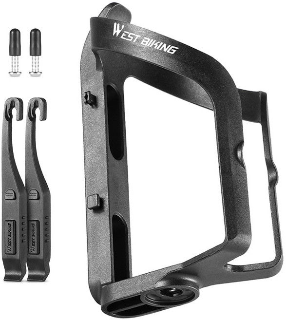 시그니처베이지 자전거 레버 공구 초경량 물통 케이지 거치대 YPZ032, 1개, 블랙