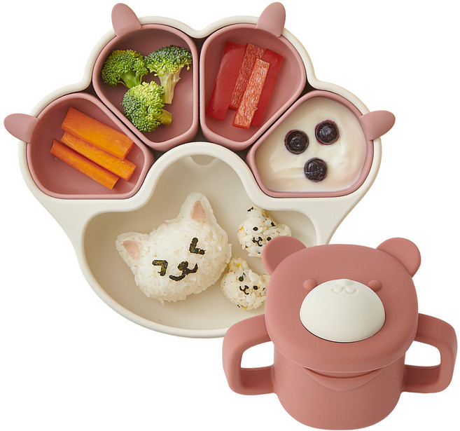 퍼기 냥냥 흡착 식판 + 곰돌이 자기주도 스파우트 멀티컵, 드라이로즈, 드라이로즈, 드라이로즈 드라이로즈, 흡착 식판+멀티컵