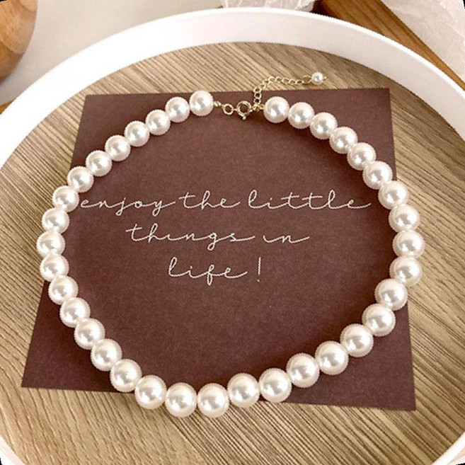 진주목걸이 여성액세서리 기념일선물 우아한 데일리