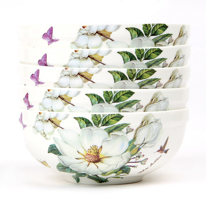 본차이나 도자기 대접 5P 세트 국그릇 국대접 대접시, 1개, 본차이나 대접 5P(목련)